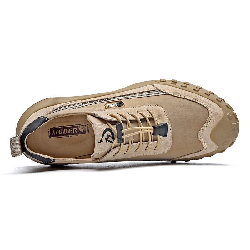 Heren Koeienhuid Teen Beschermd Ademend Antislip Outdoor Wandelschoenen