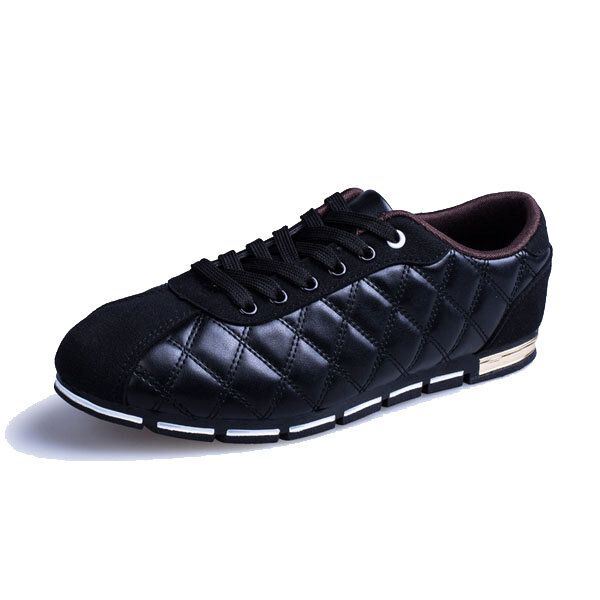 Heren Lace Up Ademende Casual Sneakers Zachte Zool Pure Kleur Sportschoenen