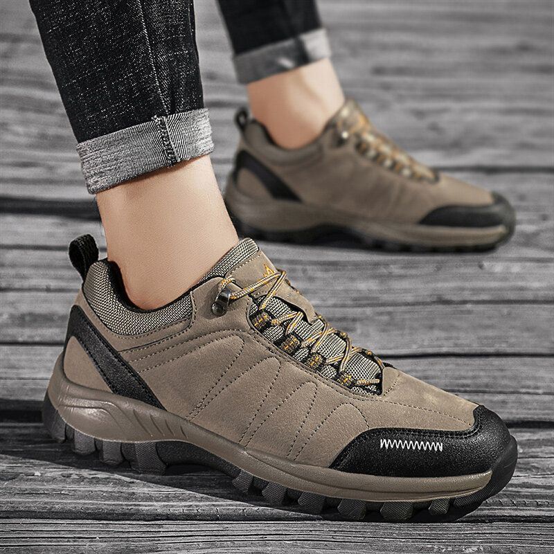 Heren Lederen Antislip Wandelschoenen Voor Buiten