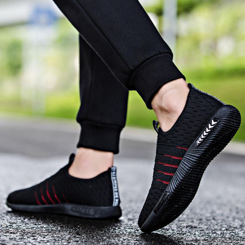 Heren Lichtgewicht Gebreide Zachte Casual Running Sport Sneakers