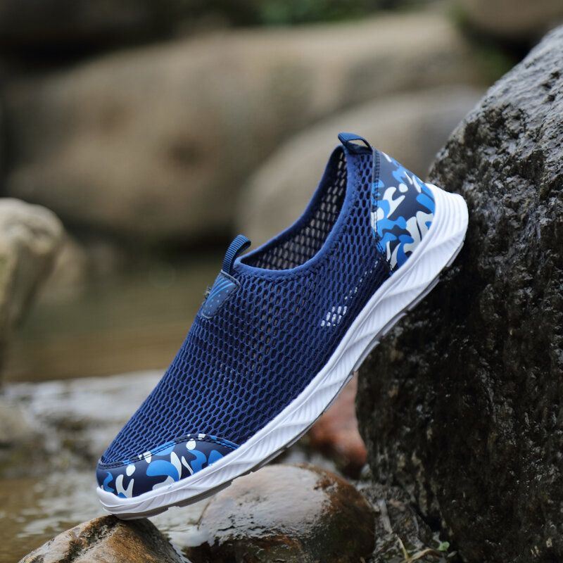 Heren Mesh Ademend Antislip Lichtgewicht Comfortabel Sport Casual Outdoorschoenen