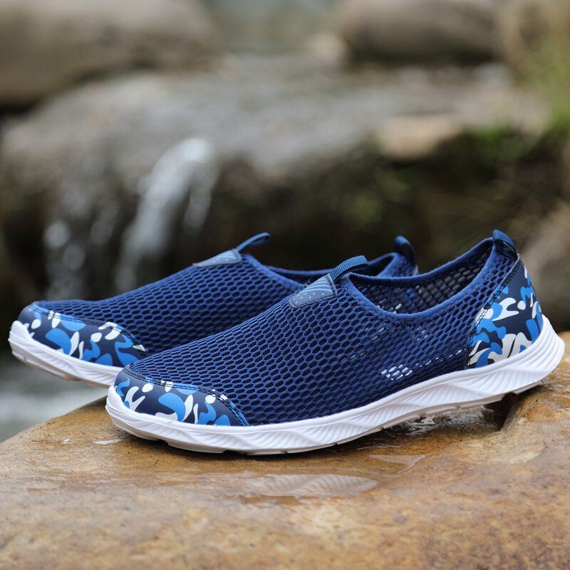 Heren Mesh Ademend Antislip Lichtgewicht Comfortabel Sport Casual Outdoorschoenen