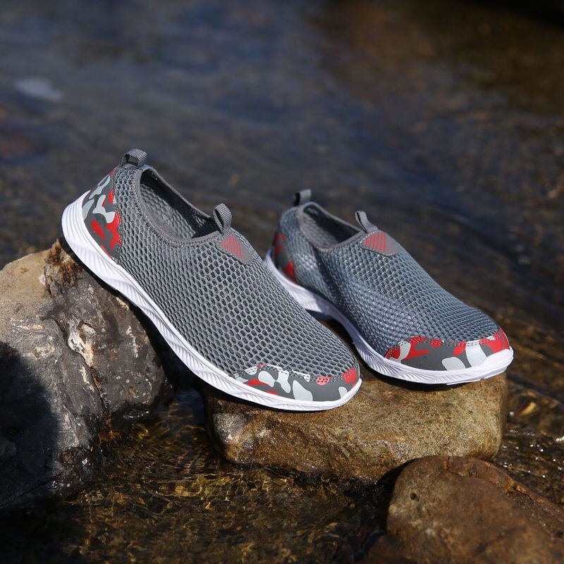 Heren Mesh Ademend Antislip Lichtgewicht Comfortabel Sport Casual Outdoorschoenen