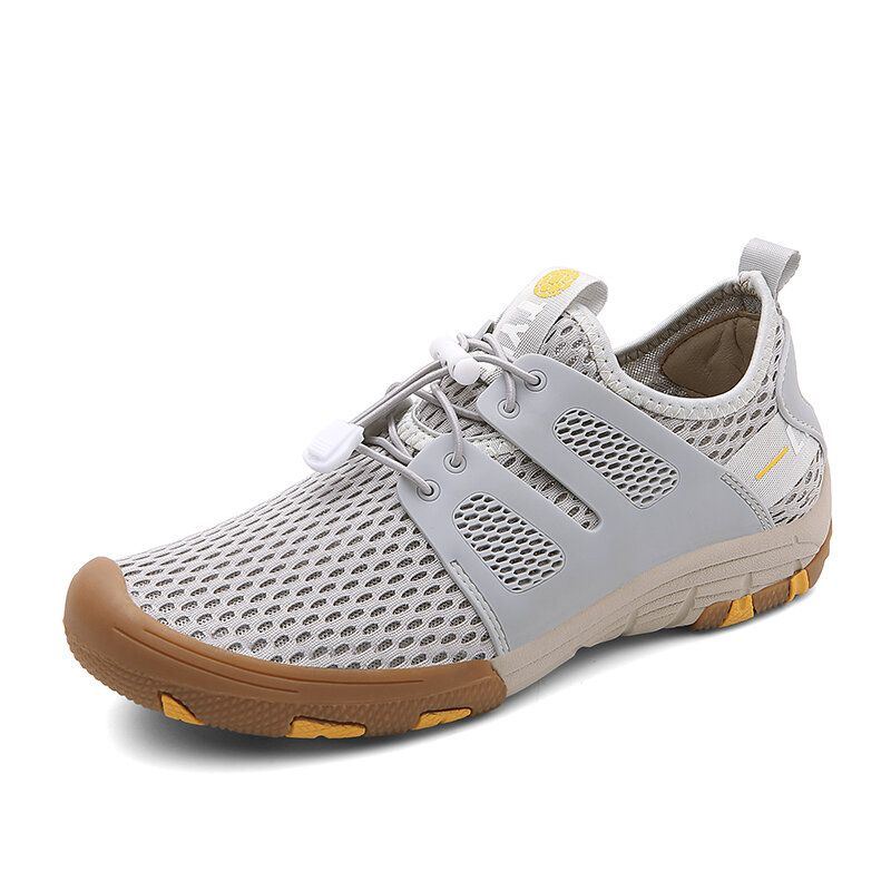 Heren Mesh Ademend Antislip Teen Beschermd Wandelen Casual Outdoor Schoenen