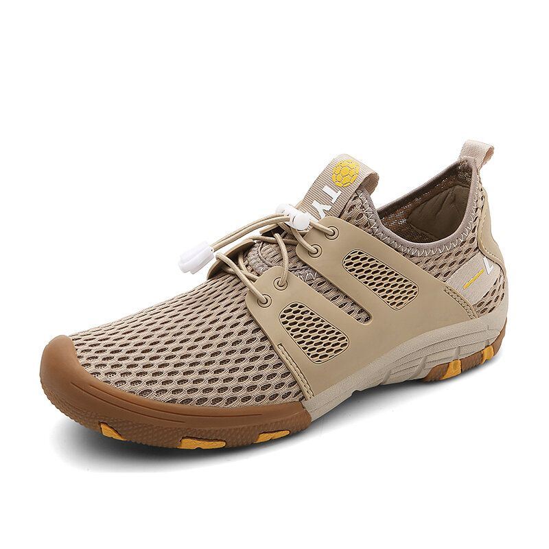 Heren Mesh Ademend Antislip Teen Beschermd Wandelen Casual Outdoor Schoenen