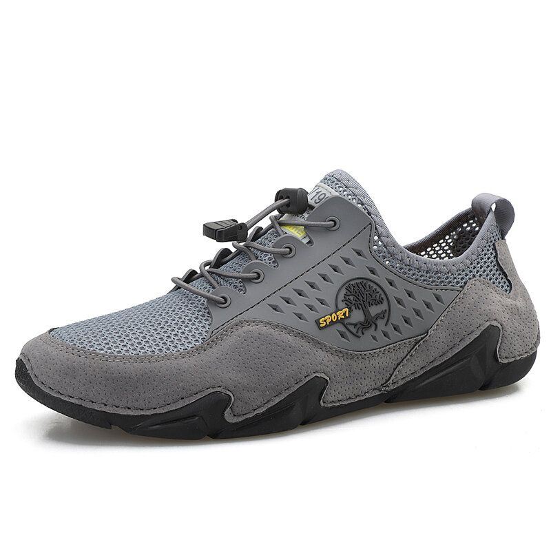 Heren Mesh Ademende Elastische Band Antislip Comfy Sport Casual Schoenen