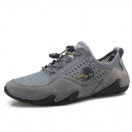 Heren Mesh Ademende Elastische Band Antislip Comfy Sport Casual Schoenen