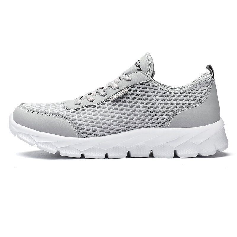 Heren Mesh Splicing Ademende Lichtgewicht Casual Hardloopschoenen