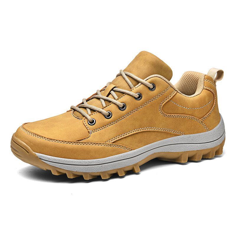 Heren Microfiber Leer Antislip Soft Sole Outdoor Wandelschoenen