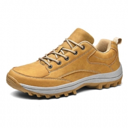 Heren Microfiber Leer Antislip Soft Sole Outdoor Wandelschoenen