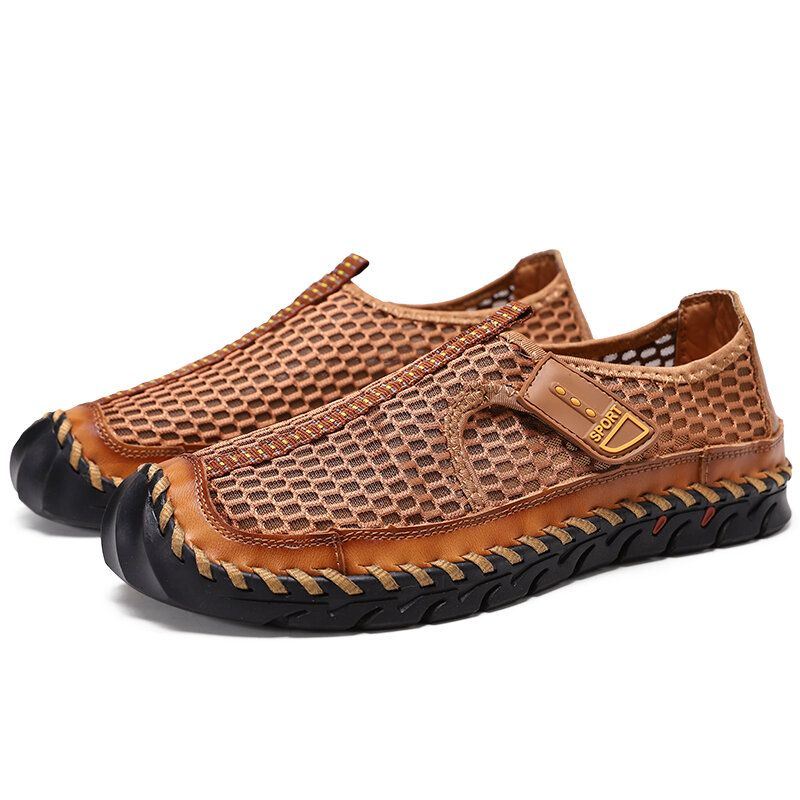 Heren Outdoor Handstiksels Sneldrogende Mesh Casual Waterschoenen