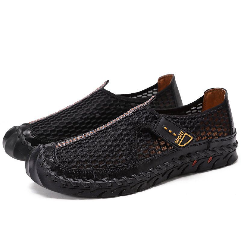 Heren Outdoor Handstiksels Sneldrogende Mesh Casual Waterschoenen