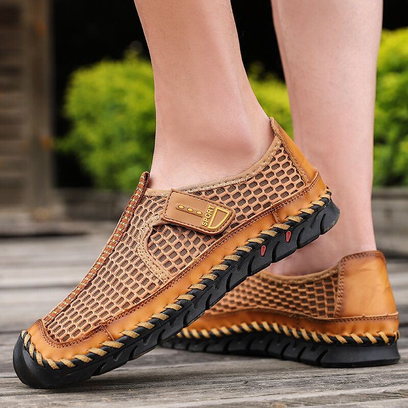 Heren Outdoor Handstiksels Sneldrogende Mesh Casual Waterschoenen