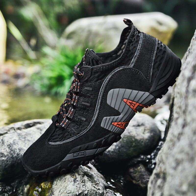 Heren Outdoor Mesh Ademende Antislip Water Wandelschoenen