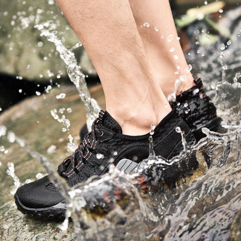 Heren Outdoor Mesh Ademende Antislip Water Wandelschoenen