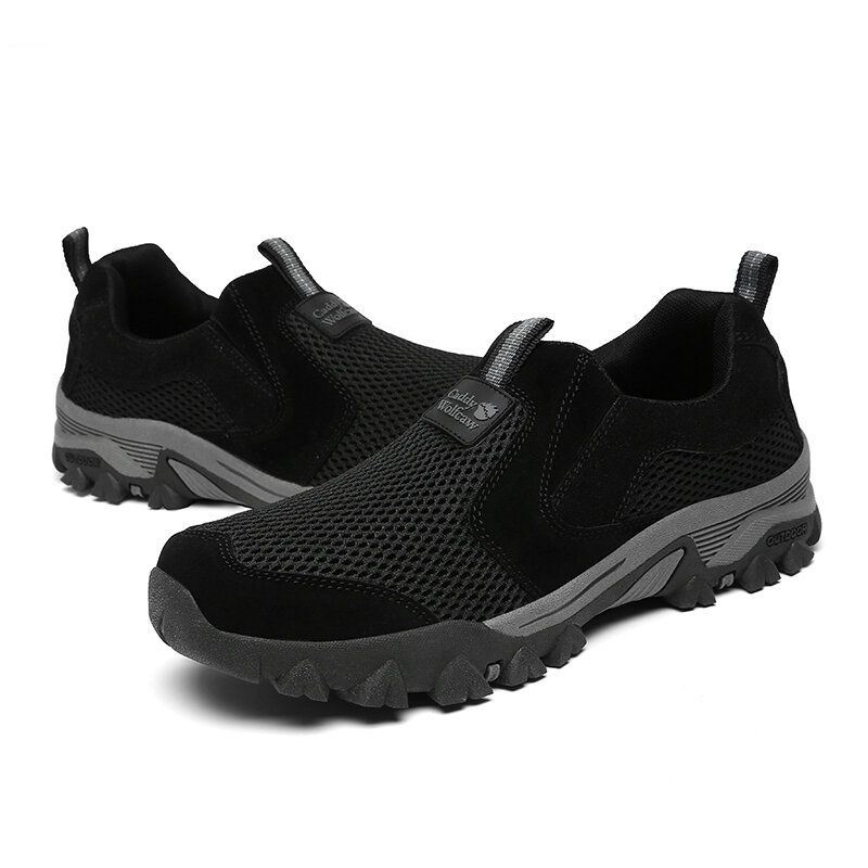 Heren Outdoor Mesh Stof Ademende Zachte Casual Wandelschoenen