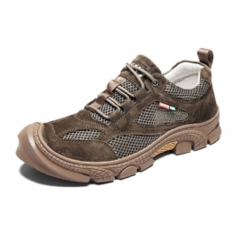 Heren Outdoor Mesh Suede Comfortabele Ademende Casual Wandelschoenen