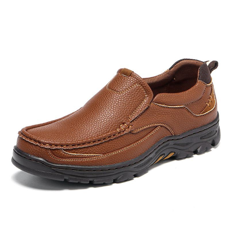 Heren Outdoor Sport Rundleer Antislip Zachte Wandelschoenen