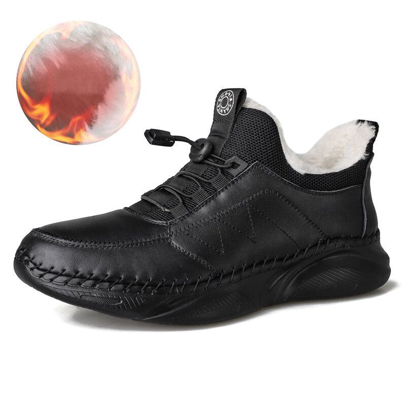 Heren Rundleer Lichtgewicht Antislip Warme Zachte Casual Sportschoenen