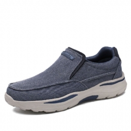 Heren Sport Lichtgewicht Platform Comfortabele Slip On Casual Denim Sneakers