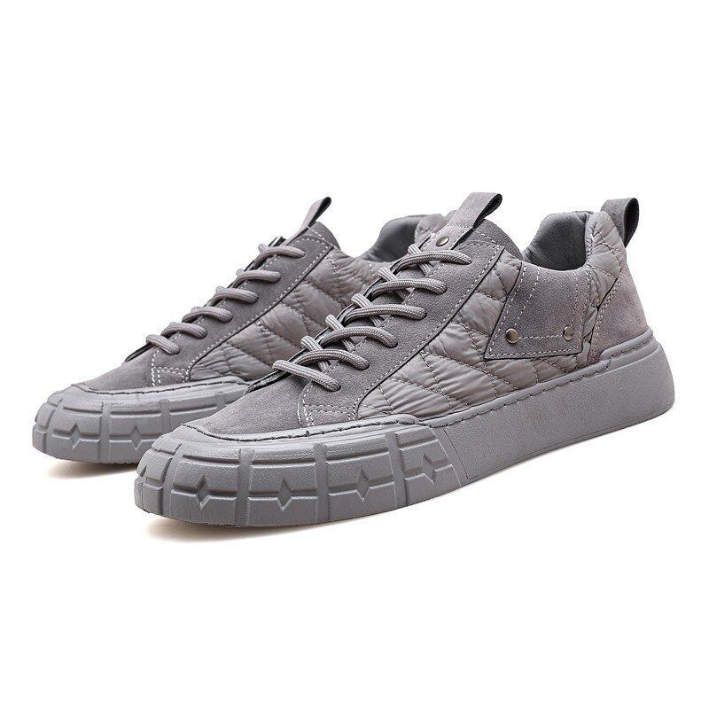 Heren Stijlvolle Dons Doek Splicing Comfortabele Warme Casual Court Sneakers