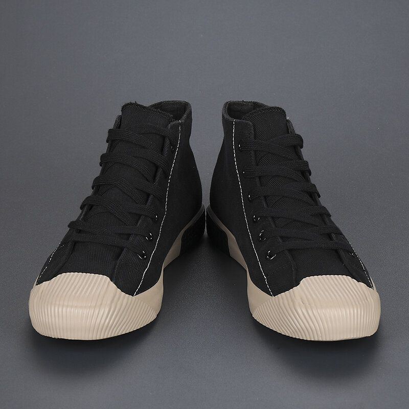 Heren Stiksels Hoge Ademende Canvas Schoenen Casual Court Sneakers