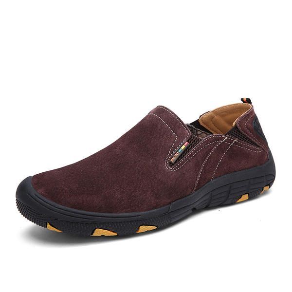 Heren Zacht Leer Comfortabele Casual Wandelschoenen Slijt- En Antislip