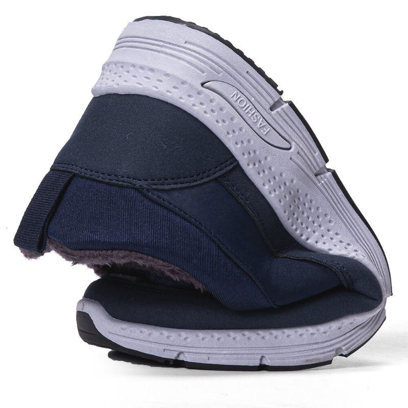 Heren Zachte Zool Antislip Plus Fluwelen Dikker Warme Outdoor Hardloopschoenen