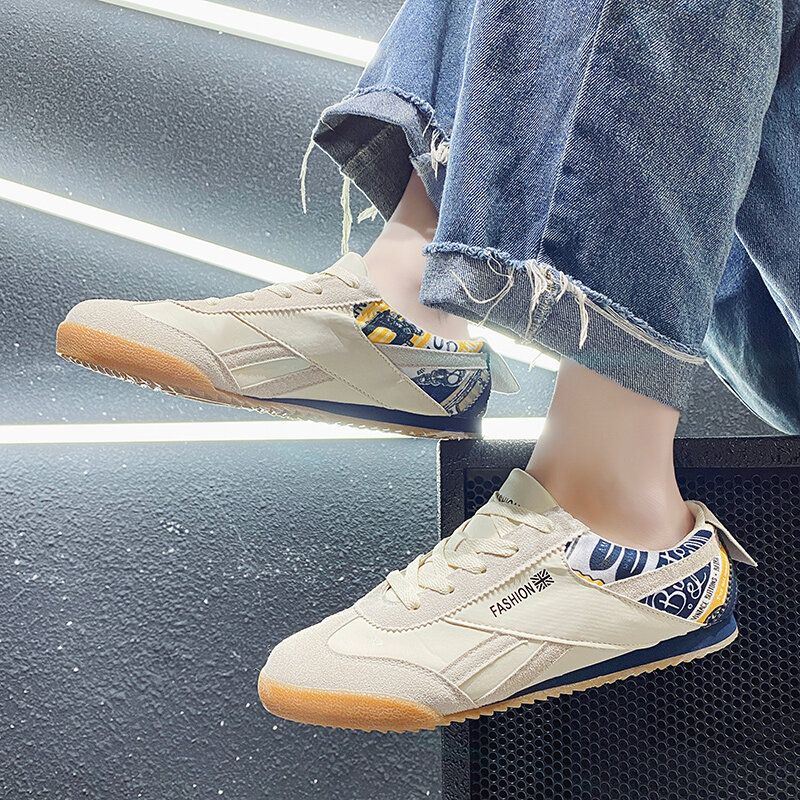 Herenstijl Antislip Lichtgewicht Splicing Lace Up Casual Sneakers