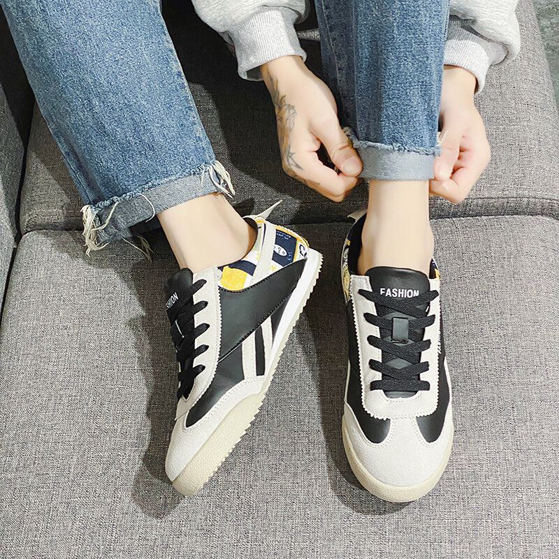 Herenstijl Antislip Lichtgewicht Splicing Lace Up Casual Sneakers