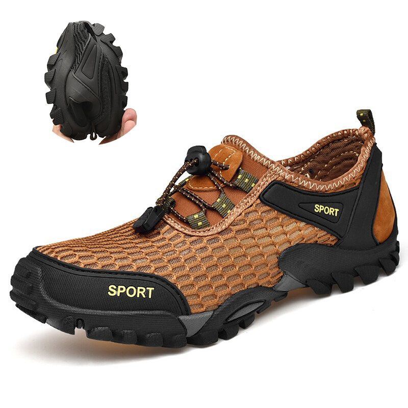 Lichtgewicht Ademende Mesh Outdoor Wandelsneakers Voor Heren