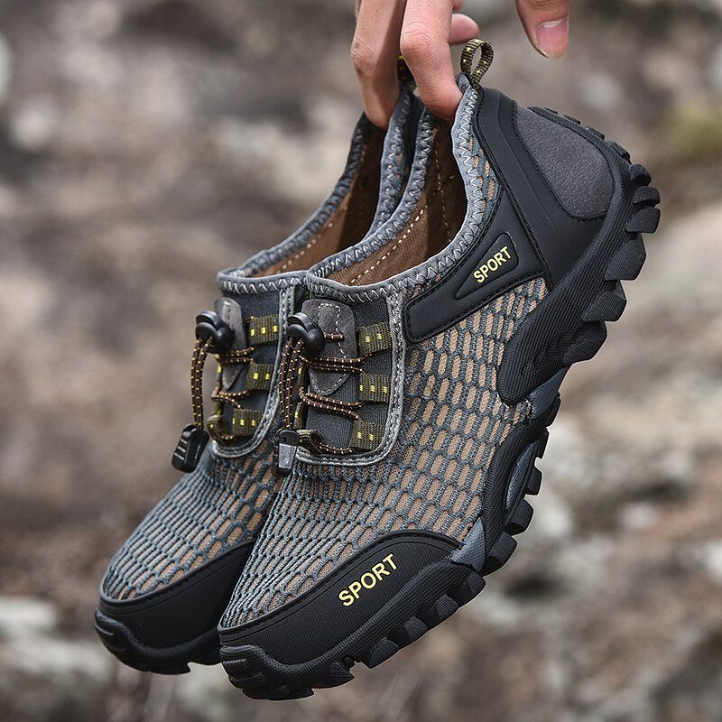 Lichtgewicht Ademende Mesh Outdoor Wandelsneakers Voor Heren