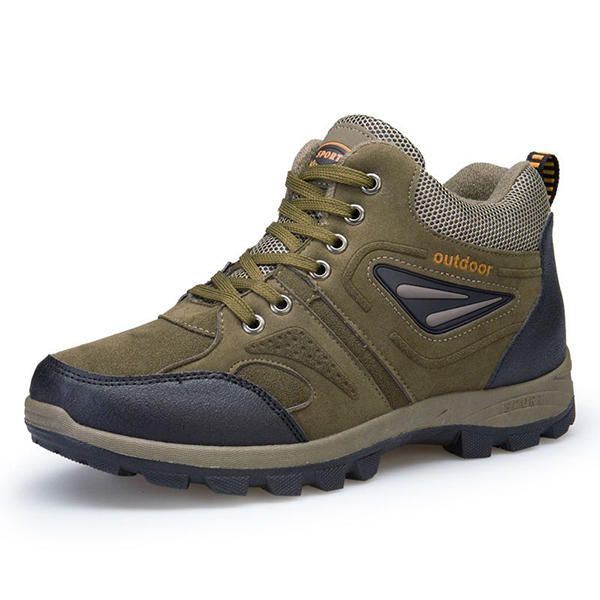 Outdoor Climbing Lace Up Warme Hoge Schoenen Voor Heren