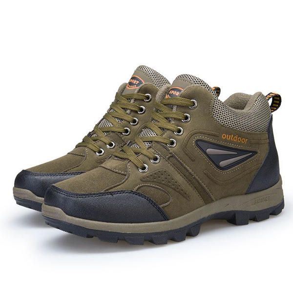 Outdoor Climbing Lace Up Warme Hoge Schoenen Voor Heren