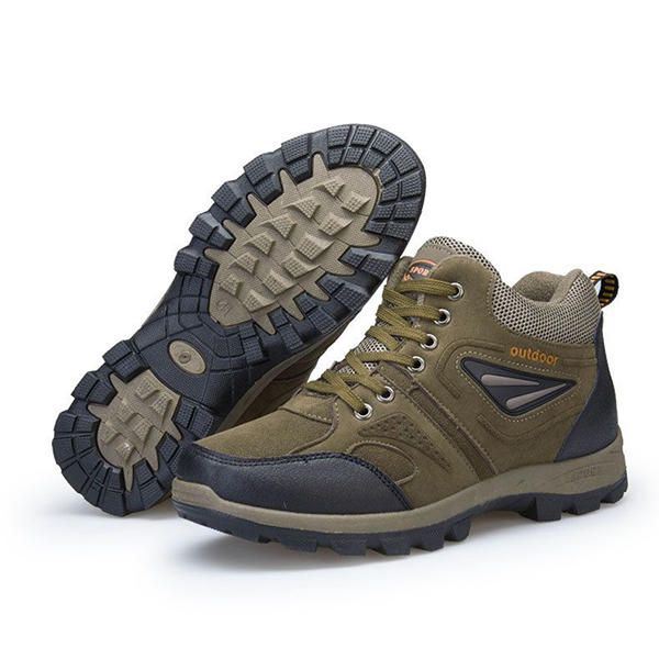 Outdoor Climbing Lace Up Warme Hoge Schoenen Voor Heren