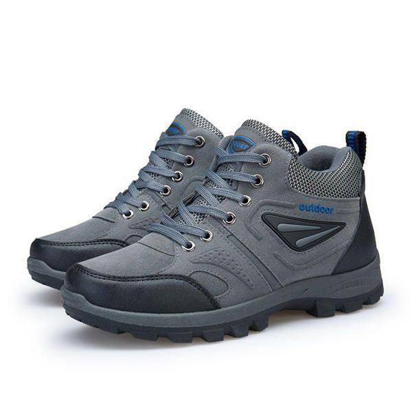 Outdoor Climbing Lace Up Warme Hoge Schoenen Voor Heren