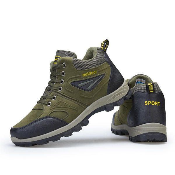 Outdoor Climbing Lace Up Warme Hoge Schoenen Voor Heren