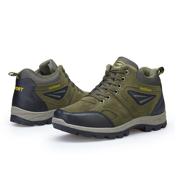 Outdoor Climbing Lace Up Warme Hoge Schoenen Voor Heren