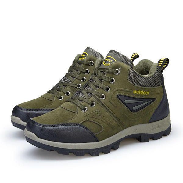 Outdoor Climbing Lace Up Warme Hoge Schoenen Voor Heren