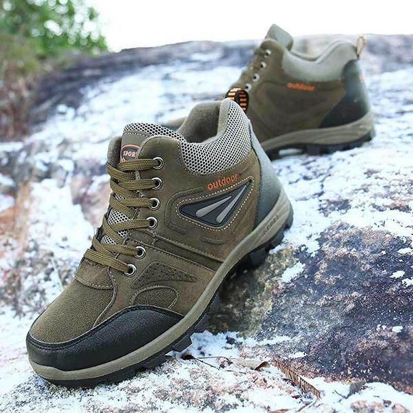 Outdoor Climbing Lace Up Warme Hoge Schoenen Voor Heren