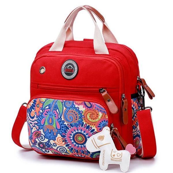 Dames Canvas Grote Capaciteit Lichtgewicht Multifunctionele Travel Outdooors Crossboby Bag Rugzak