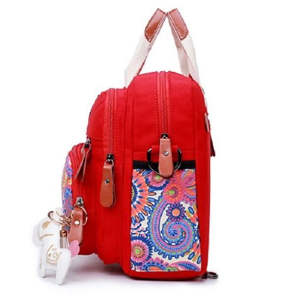 Dames Canvas Grote Capaciteit Lichtgewicht Multifunctionele Travel Outdooors Crossboby Bag Rugzak