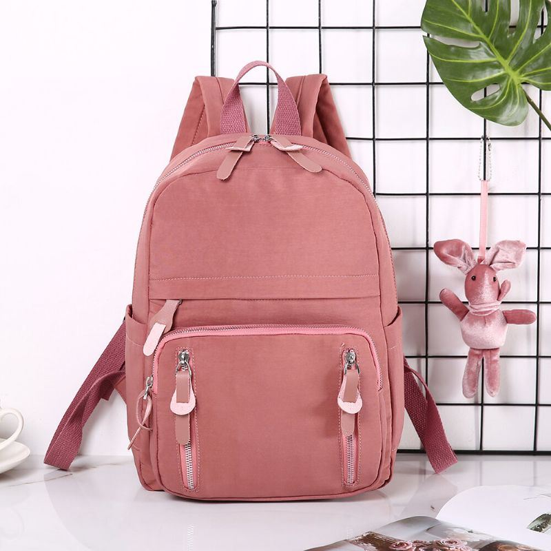 Dames Casual Nylon Basic Casual Rugzak Schooltas