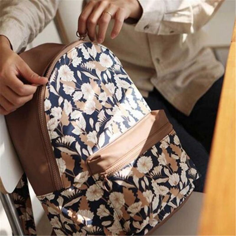 Dames Flamingo Cartoon Afdrukken Rugzak Bloemen Casual Meisje Schooltas