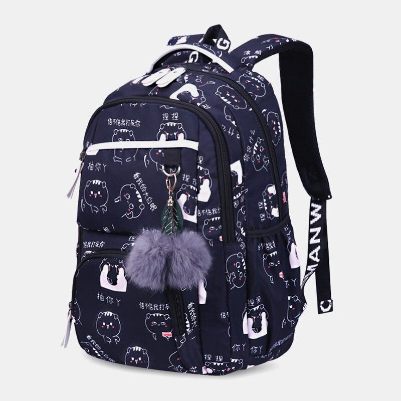 Dames Fluffy Ball Print Anti-diefstal Multifunctionele Laptoptas Rugzak