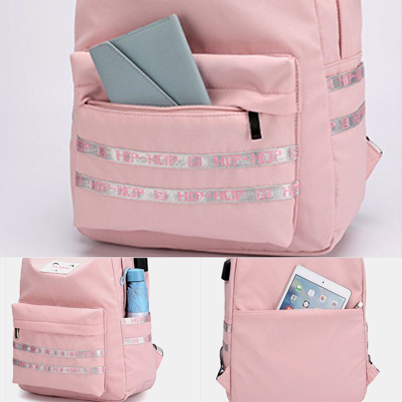 Dames Grote Capaciteit Casual Reizen Outdoor Student Schooltas Met Usb Opladen Slijtvaste Rugzak