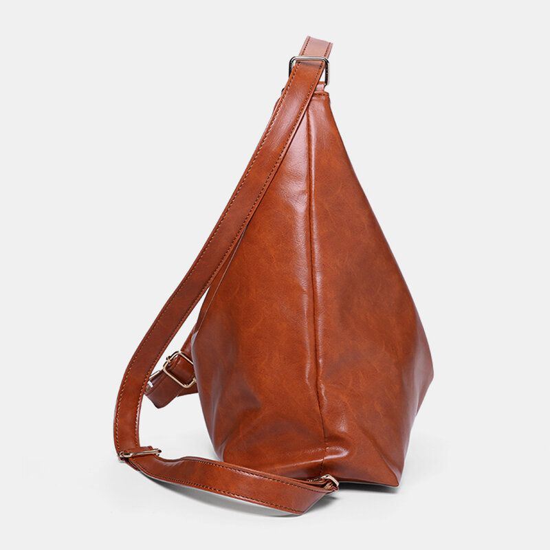 Dames Olie Wax Leer Grote Capaciteit Rugzak Schoudertas Crossbody Tas Portemonnee Luiertas Hobo Tas Hobo Tas