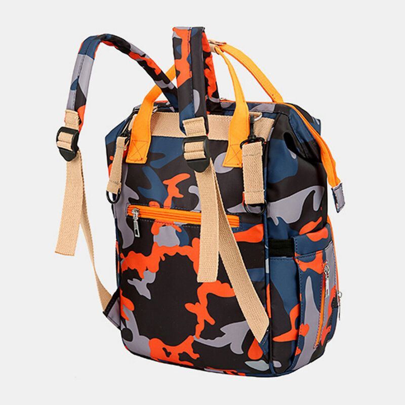 Dames Oxford Camo Multifunctionele Waterdichte Rugzak Met Grote Capaciteit Mommy Bag