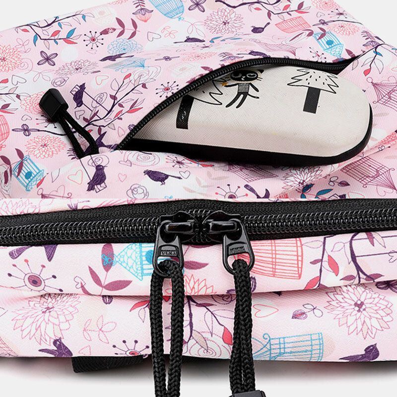 Dames Print Waterdichte Casual Rugzak Schooltas