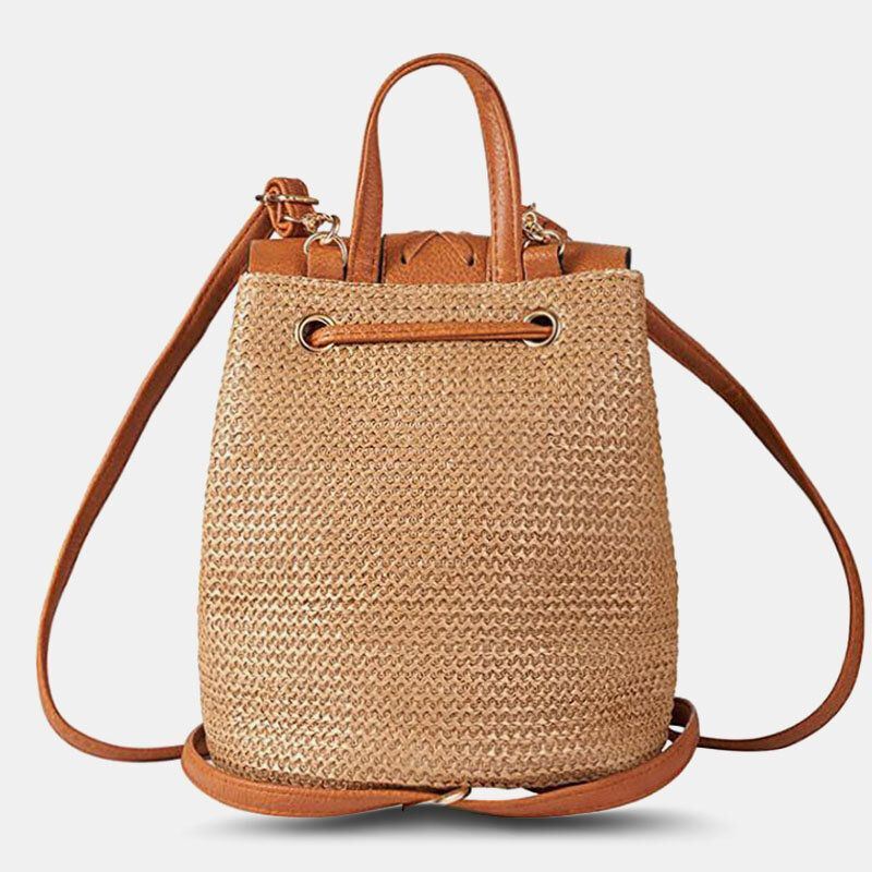 Dames Tassel Strozak Retro Strandtas Rugzak Bucket Bag